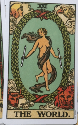 tarot-theworld Tarot card major arcana The World